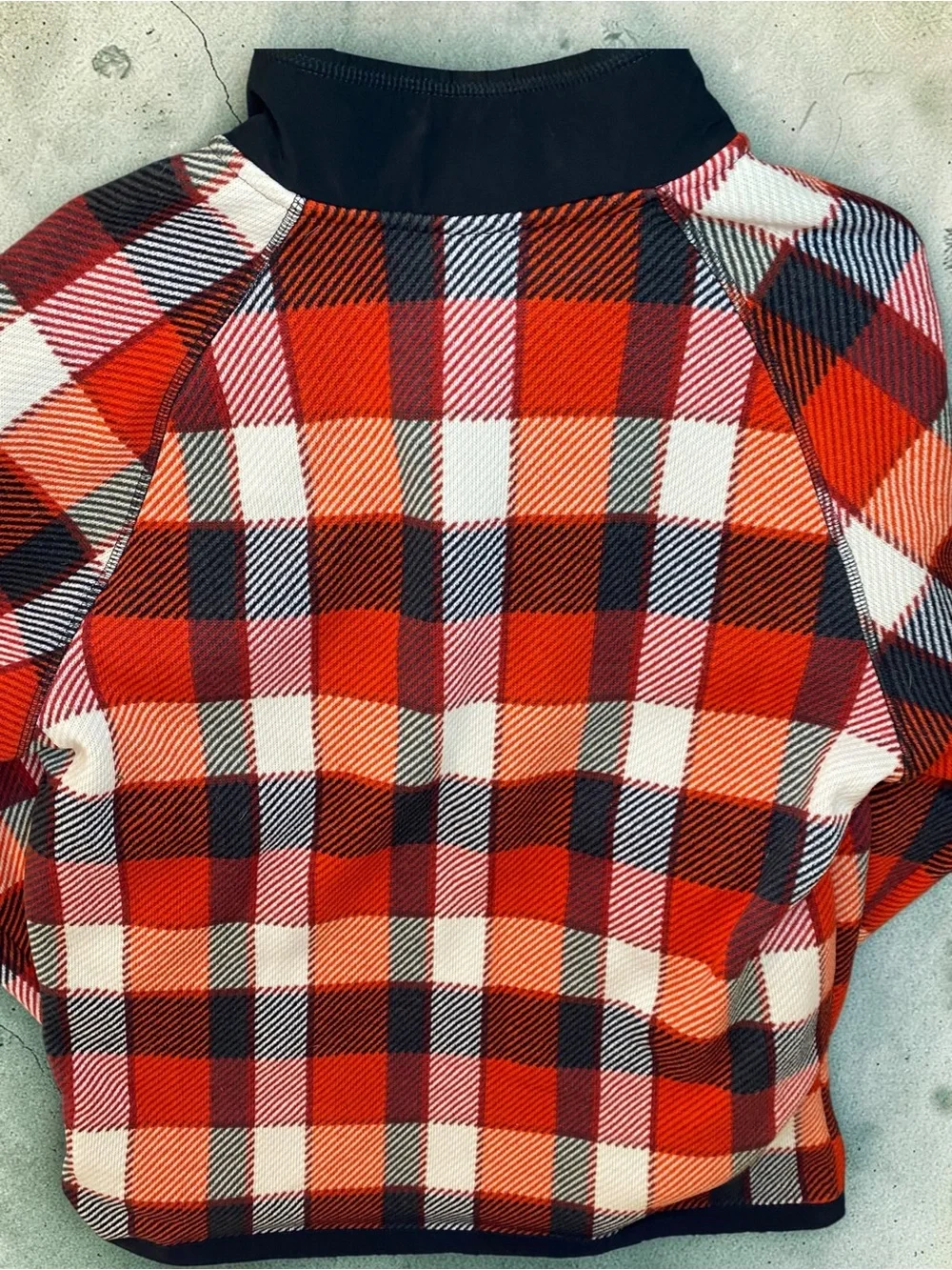 THE NORTH FACE - Men's Red Plaid Half-Zip Fleece Sweater